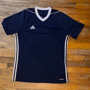 Adidas Men's Dark Blue and White Jersey